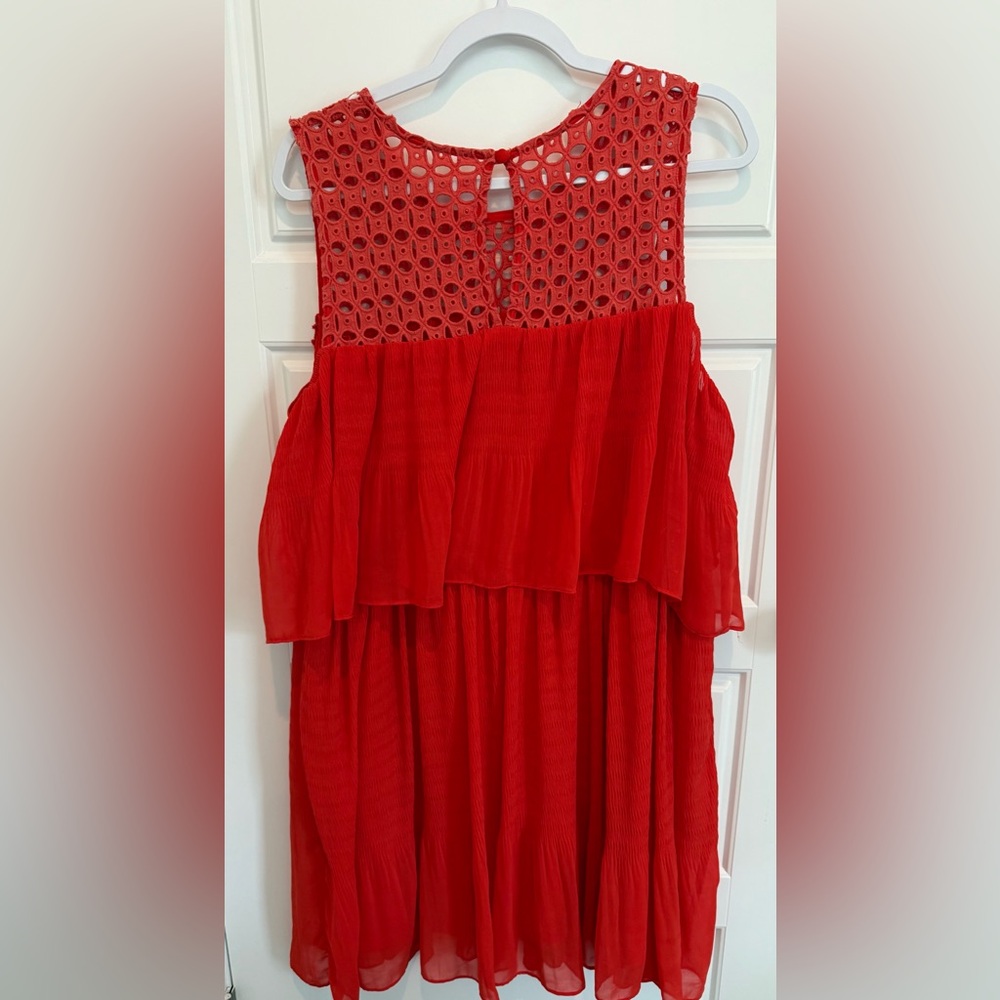 Woman’s Size Large Eva Franco  Fiesta Open-Shoulder Mini Dress Anthropologie USA - Picture 3 of 9